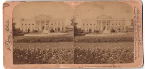 Stereo-Fotografie J. F. Jarvis, Washington D.C., Ansicht Washington D.C., President`s Mansion