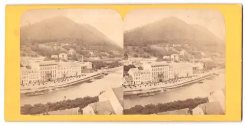 Stereo-Fotografie Fotograf unbekannt, Ansicht Bad Ems, Vue générale de la Lahn et Pavillon du Chalet