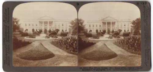 Stereo-Fotografie Underwood & Underwood, Toronto, Ansicht Washington D.C., The White House