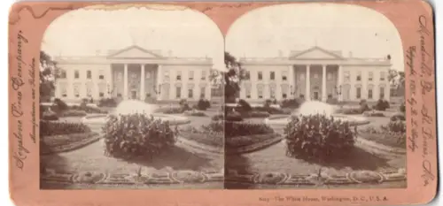 Stereo-Fotografie Keystone View Company, Meadville /PA, Ansicht Washington D.C., The White House