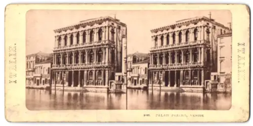 Stereo-Fotografie unbekannter Fotograf, Ansicht Venise, Palais Pesaro