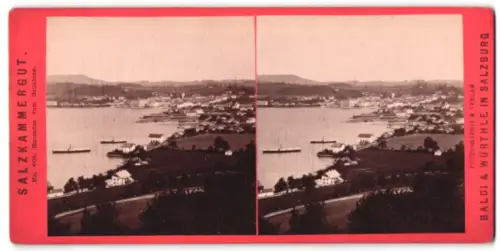 Stereo-Fotografie Baldi & Würthle, Salzburg, Ansicht Gmunden, Blick vom Grünberg