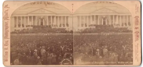 Stereo-Fotografie William H. Rau, Philadelphia /PA, Ansicht Washington D.C., Inauguration of President Cleveland