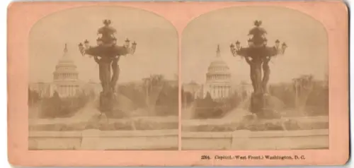 Stereo-Fotografie Kilburn Brothers, Littleton /NH, Ansicht Washington D.C., The Capitol, West Front