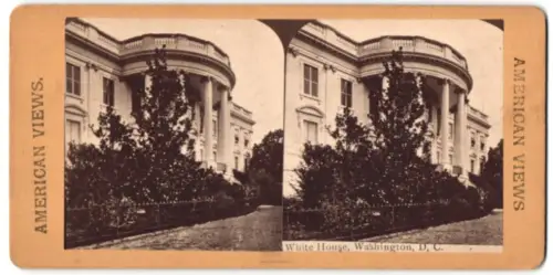 Stereo-Fotografie unbekannter Fotograf, Ansicht Washington D.C., The White House