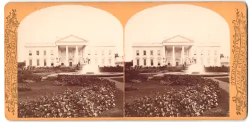 Stereo-Fotografie J. F. Jarvis, Washington D.C., Ansicht Washington D.C., The President`s House