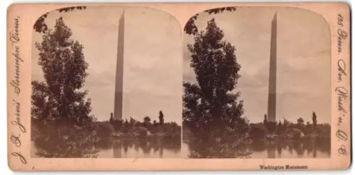 Stereo-Fotografie J. F. Jarvis, Washington D.C., Ansicht Washington D.C., Washington Monument