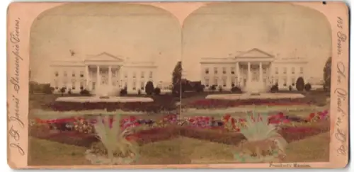 Stereo-Fotografie J. F. Jarvis, Washington D.C., Ansicht Washington D.C., The President`s Mansion
