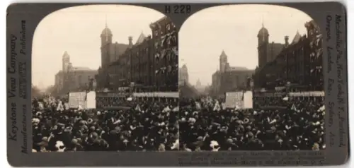Stereo-Fotografie Keystone View Co., Meadville / PA., Ansicht Washington D.C., Suffragette Parade in Washington