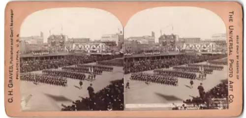Stereo-Fotografie C. H. Graves, Philadelphia, President McKinley Inauguration Parade March, 1897