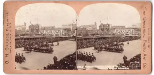 Stereo-Fotografie G. H. Graves, Philadelphia, McKinley Inauguration Parade at March 4th 1897