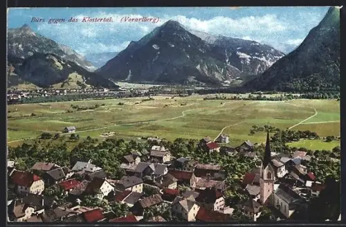 AK Bürs, Teilansicht gegen das Klostertal