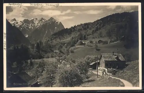 AK Bürserberg, Ortspartie mit Bergen