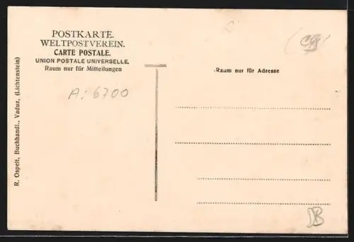 AK Bürs bei Bludenz, Teilansicht mit Kirche