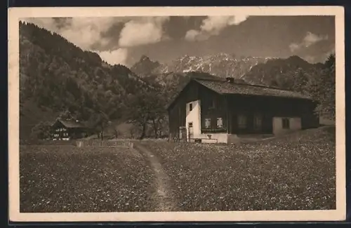 AK Bürs, Haus mit Zimbaspitze in der Ferne