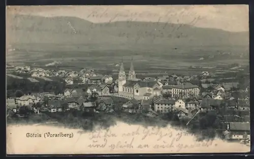 AK Götzis /Vorarlberg, Teilansicht mit Kirche