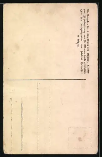 Lied-AK Anton Günther Nr. 36: Feieromd, Mann auf dem Weg nach Hause am Waldrand vorbeiziehend