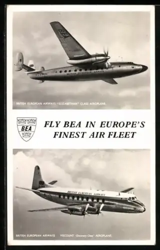 AK British European Airways, Elizabethan Class & Viscount Discovery Class Flugzeuge