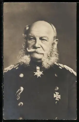 AK Porträt Kaiser Wilhelm I. in Uniform mit Pour le merite