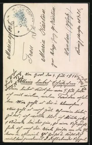 Foto-AK Photochemie Berlin Nr. 2988-1: Nachtwache an Deck mit Fernrohr, Steh` ich in finst`rer Mitternacht!