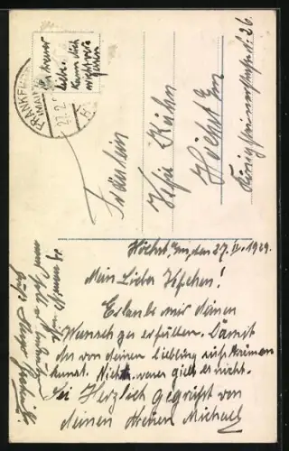 Foto-AK Photochemie Berlin Nr. 5989/1: Liebespaar beim Ausflug, Bald gras` ich am Neckar, bald gras` ich am Rhein