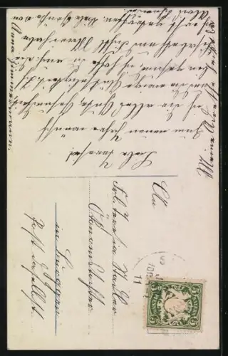 Foto-AK Photochemie Berlin Nr. 6359-1: Prosit Neujahr!, Kind mit Geschenken und Rosen