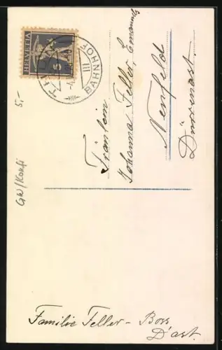 Foto-AK Photochemie Berlin Nr. 5325-1: Herzlichen Segenswunsch zur Konfirmation, Mädchen in schwarz mit Buch