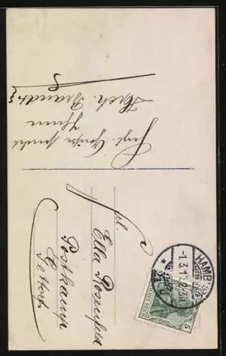 Foto-AK Photochemie Berlin Nr. 4451-1: Mädchen mit Rosenschmuck und Rosenzweig