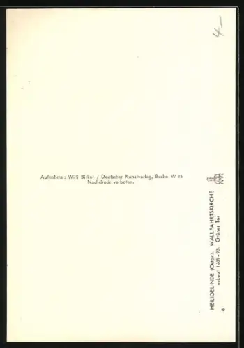 Foto-AK Deutscher Kunstverlag, Nr. 8: Heiligelinde /Ostpr., Wallfahrtskirche, Grünes Tor