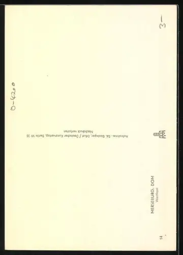 Foto-AK Deutscher Kunstverlag, Nr. 14: Merseburg, Westfront des Merseburger Doms