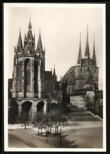 Foto-AK Deutscher Kunstverlag, Nr. 6: Erfurt, Dom und Severinkirche