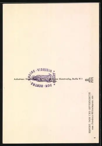 Foto-AK Deutscher Kunstverlag, Nr. 6: Erfurt, Dom und Severinkirche