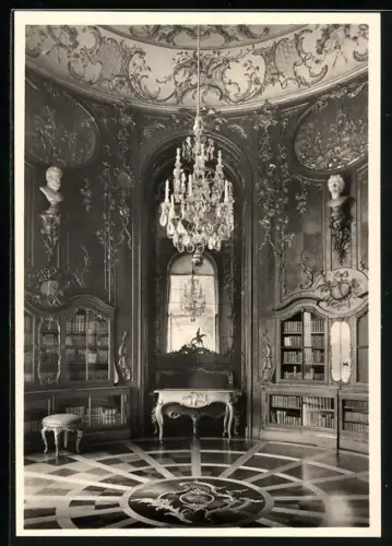 Foto-AK Deutscher Kunstverlag, Nr. 17: Potsdam, Bibliothek im Schloss Sanssouci