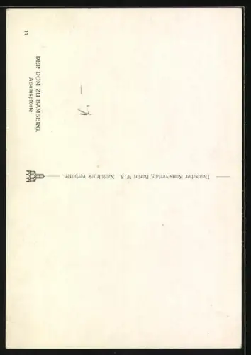 Foto-AK Deutscher Kunstverlag, Nr. 11: Bamberg, Adamspforte am Dom zu Bamberg