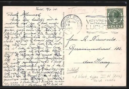 AK Zeist, Utrechtscheweg by de Ned. Herv. Kerk