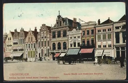 AK Groningen, Groote Markt met Studenten Societeit