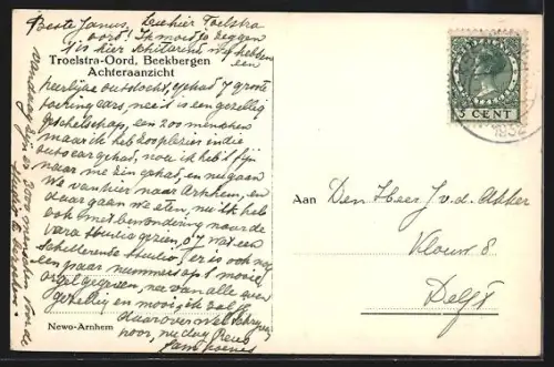 AK Beekbergen, Troelstra-Oord, Achteraanzicht