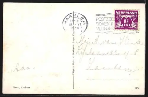 AK Lage Vuursche, Overtuin, Hotel de Lage Vuursche