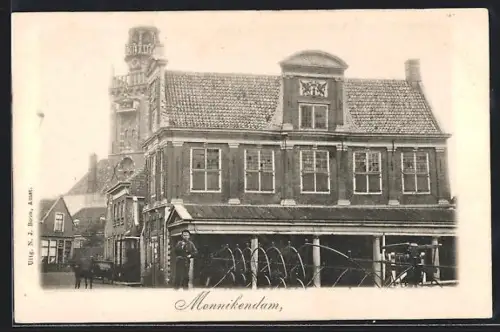 AK Monnikendam, Strassenpartie mit Jungen