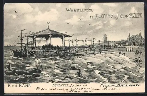 Künstler-AK Fuifwijk a. Zee, Wandelpier