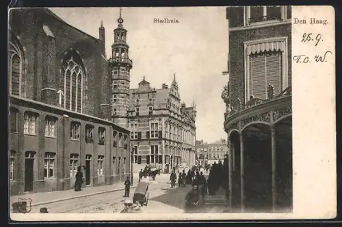 AK Den Haag, Stadhuis, Strassenpartie