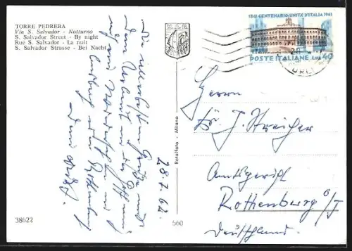 AK Torre Pedrera, Viale S. Salvador, Notturno
