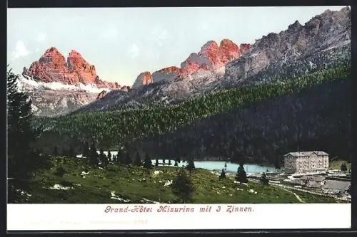 AK Misurina, Grand-Hôtel Misurina mit drei Zinnen