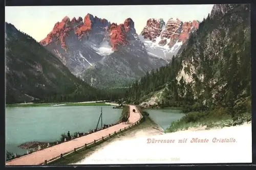AK Dürrensee, Seeblick auf Monte Cristallo