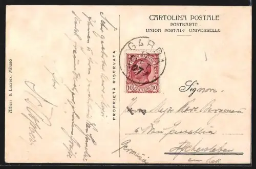 Künstler-AK Torbole, Ortsmotiv am Lago di Garda