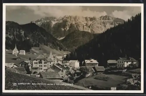 AK Selva /Val Gardena, Panorama verso il Sella