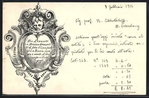 AK Roma, Pio Luzzietti, Piazza Aracoeli 16, Libri, Stampe e Autografi