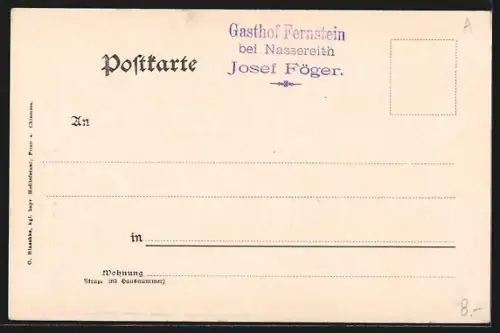 AK Nassereith, Gasthaus Fernpass, vis-vis der Sigmundsburg