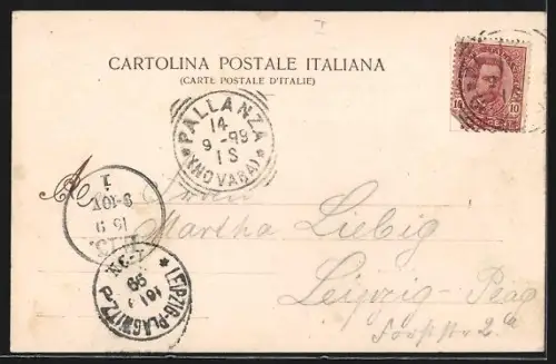 AK Pallanza /Lago Maggiore, Ortspanorama vom Wasser aus