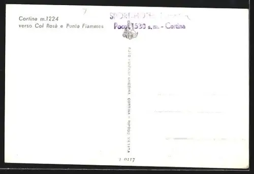 AK Cortina, Cortina verso Col Rosa e Punta Fiammes